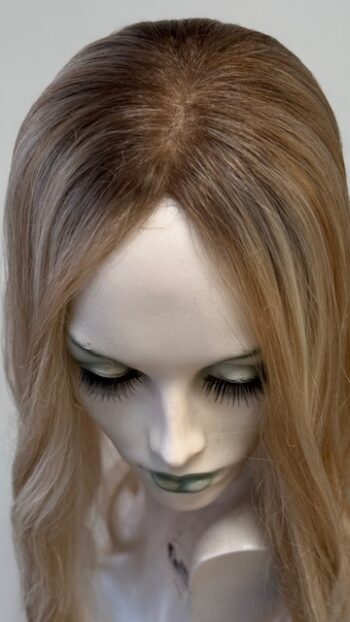 A close up of the face of a doll