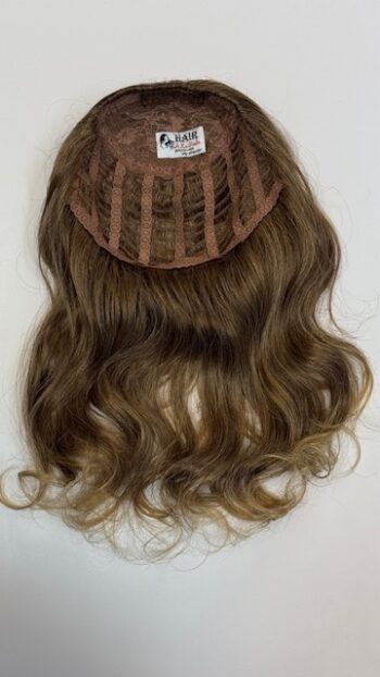 A close up of the hair on a wig