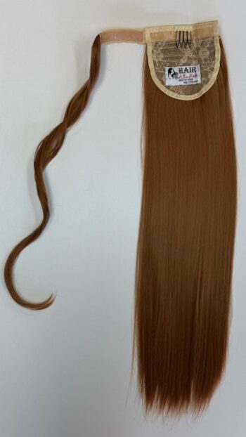 A brown wig with long hair hanging down.