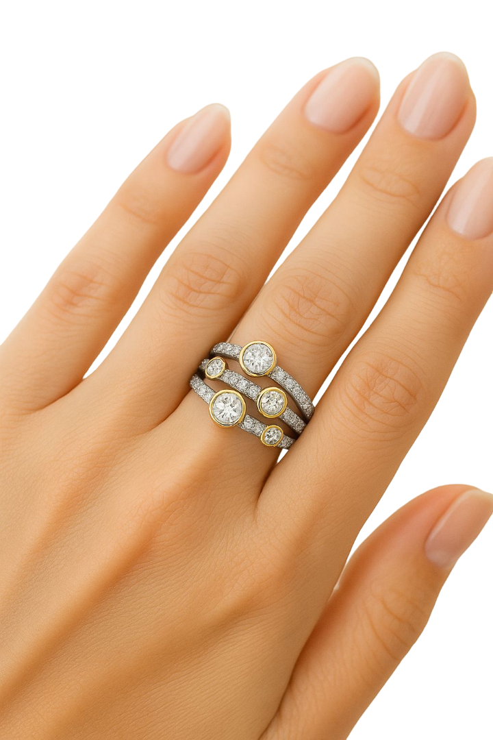 Elegant Multi-Stone Fashion Ring - Image 3